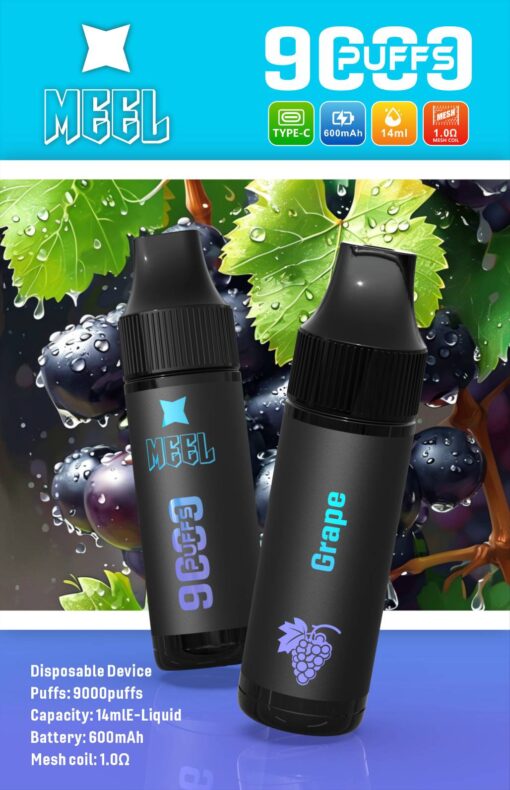 Meel 9000 Puffs 拋棄式電子煙 可充電一次性煙桿 台灣現貨 蒸汽天堂 711到付：圖片 3