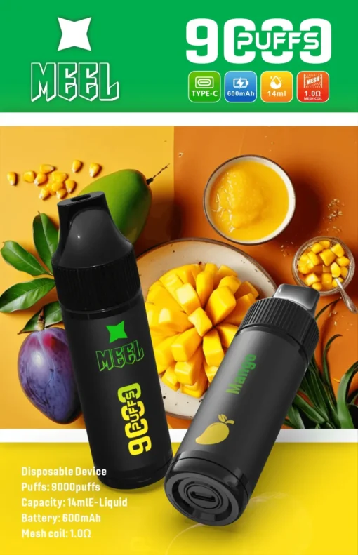 Meel 9000 Puffs 拋棄式電子煙 可充電一次性煙桿 台灣現貨 蒸汽天堂 711到付：圖片 6